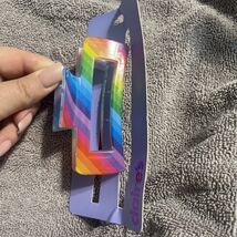 Claire’s Rectangular Clear Plastic Rainbow Hair Claw Clip 3” Long - $10.41 CAD