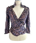 Gorgeous Vintage CAROLINA HERRERA Back Zipper Velvet Blouse Top Size 4 - $236.94 CAD