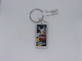 Disney Space Mickey Mouse Magic Star Sparks Background Keychain Keyring Souvenir - £13.12 GBP