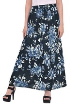 Womens Girls Fashion skirt elastic waist cotton print 36&quot; Free size Mult... - $34.26