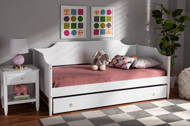 Ansa White Twin Size Daybed w/Roll-Out Trundle Bed - $752.00