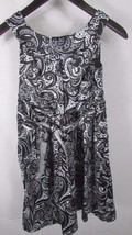 Girl&#39;s Ruby Rox 14 black white abstract paisley party dress above the knee - £11.86 GBP