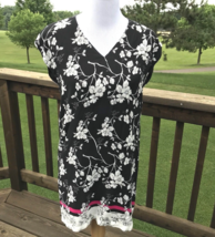 New Buffalo David Bitton Aleesha Womens sz Small Shift Dress Black Hi Lo... - $83.69 MXN
