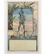 Victorian Trade Card &quot;7 Wonders&quot; Colossus of Rhodes 1881 J.H. Bufford&#39;s - £9.44 GBP