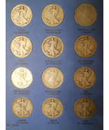 1916-1936 NEAR COMPLETE COLLECTION of 33 WALKING LIBERTY 90% SILVER HALF... - £699.84 GBP