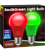 Red Green Light Bulbs [2 Pack], Christmas Light Bulbs, A19 E26 LED Red L... - $247.76 MXN