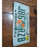 Florida License Plate J86 RZB July 2009 Escambia County, My Florida.Com - $11.88