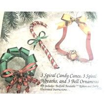 Christmas Ornament Kit Bendable Wire Wreath Candy Cane Bell Crafting Kid&#39;s Craft - £11.27 GBP