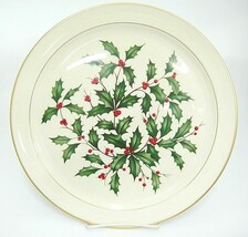 Lenox Holiday Presidential Special Round Platter 12.75&quot; Christmas Holly ... - £19.10 GBP