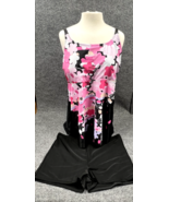 Women Plus Size 3XL Swimsuit Two Piece Bathing Suit Short Top Pink Black... - $23.64