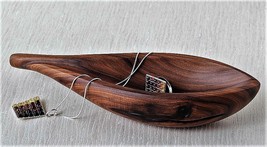 Kirah Design Motacu Leaf Bowl - Hand Carved Rosewood One of a Kind - £52.11 GBP
