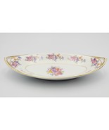 RARE MAGNIFICENT BOHEMIA FLORADORA CZECH VEGETABLE SERVING Plate 10&quot; x 4.5&quot; - $41.78 CAD