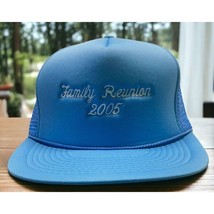 Family Reunion Trucker Hat Snapback Cap 2005 Mohrs Baby Blue Solid Pattern - £17.26 GBP