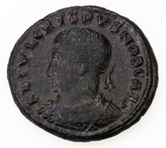 320-321 AD Roman AE Follis Coin VF Crispus Caesar, 18.9 mm 3.58g, Ric VII 121 - $48.50