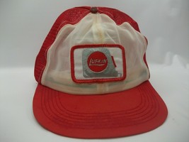 Lufkin Tape Measure Patch Hat Vintage Red White Snapback Trucker Cap Made USA - £24.52 GBP