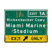 Replica Miami Marine Stadium Highway Metal Sign - £19.18 GBP+