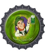 Happy St. Patricks Day Novelty Metal Bottle Cap Sign - £21.10 GBP