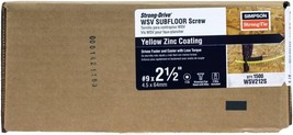 Simpson Strong-Tie WSV212S WSV Subfloor Screws No. 9 X 2-1/2&quot; L T25 Yellow Zinc - £93.30 GBP