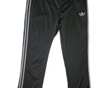 Vintage Black ADIDAS 3 Grey Stripe Tracksuit bottoms pants blue tag Sz 2XL  - $19.00