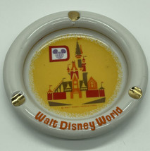 Walt Disney World Cinderella Japan Ashtray Vintage 1970s Ceramic Gold Trim - £14.52 GBP