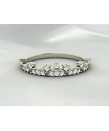 Crown Diamond Stone Women Band Ring, 925 Sterling Silver Handmade Jewelry - $53.00