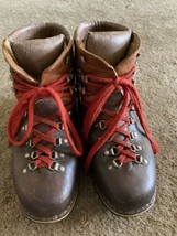 Vtg Pms Leather Hiking Boots Mountaineering Mens Size 10 - £119.97 GBP