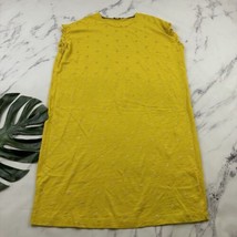 Boden Faye Jersey T-Shirt Dress Size 16/ 18 L Yellow Gold Floral Palm Tr... - $34.64