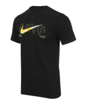 Nike Dri-FIT Running T-Shirts Men&#39;s Sports Tee Casual Top Black NWT FV83... - £40.13 GBP