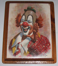 1979 Arthur Sarnoff Ringo The Clown Litho Print on Wood Wall Board - £22.79 GBP