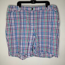 Talbots Plus Gingham Shorts Womens 22W Pastel Plaid Preppy Cottagecore - $16.00