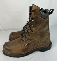 Red Wing Boots Steel Toe Brown Leather Lace Up High Work Safety Men’s 9.5 - £70.52 GBP