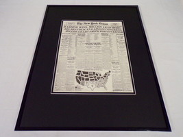 New York Times Nov 3 1920 Framed 16x20 Front Page Poster Warren Harding ... - $79.19