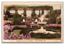 Kennedy Italian Garden Bar Harbor Maine UNP Albertype Hand Colored Postcard Y3 - £3.13 GBP