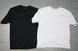 2 LOT of GEORGE Mens Shirt Top Short Sleeve Soft Silver Grey Rich Black ... - $4.99