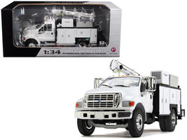 Ford F-650 w Maintainer Service Body White 1/34 Diecast Car First Gear - £88.32 GBP