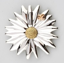 Tiffany &amp; Co Sterling Silver 18k Yellow &amp; Rose Gold Daisy Ladybug Brooch - £741.36 GBP