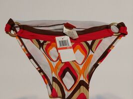 NWT Spirit Women's Gold Hoop Hip Detail Classic Printed Bikini Swim Bott... - $17.81