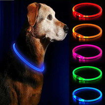 LED Waterproof Dog Collar - Safety and Style for Nighttime Adventures - £33.57 GBP