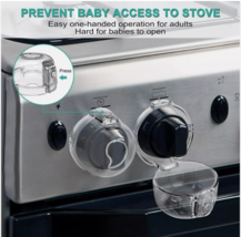 Stove Knob Covers for Child Safety (5 + 1 Oven and cabinet Lock) image 2