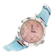 Authentic! Cartier 18k White Gold Pasha Pink Dial Miami Diamond Automatic Watch - $11,500.00