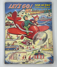 Whitman Let&#39;s Go! Large Ten-In-One Coloring Book 1957 - £7.21 GBP