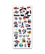 CUTE PANDA STICKERS Raised Vinyl Sticker Sheet Craft Scrapbook Animal Ki... - $3.44 CAD