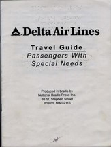 Delta Air Lines  Braille Travel Guide for Passengers with Special Needs  - $44.62