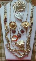 Vintage SARAH COVENTRY Gold-tone Jewelry Lot - Necklaces Earrings, Brooches - £141.59 GBP