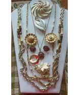 Vintage SARAH COVENTRY Gold-tone Jewelry Lot - Necklaces Earrings, Brooches - $254.10 CAD