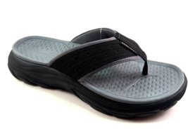 Skechers 205166 Black Men&#39;s Relaxed Fit Luxe Foam Thong Flip Flop Sandal - $1,125.26 MXN