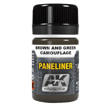 AK Interactive Paneliner Camouflage 35mL - Brown &amp; Green - £14.98 GBP