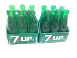 2x Vintage Promo Keyring Seven Up Keychain 7UP Six Packs 2 Anciens Porte-Clés - £14.03 GBP