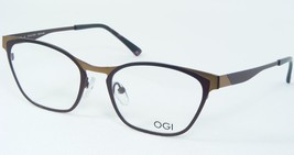 Ogi Evolution 4321 2089 Burgundy /ORANGE Gold Eyeglasses Frame 50-18-140mm Japan - $87.21