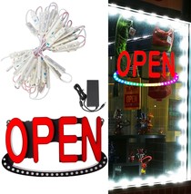 Chase LED open sign  + Brightest 25ft White Storefront LED Light + power... - $123.74